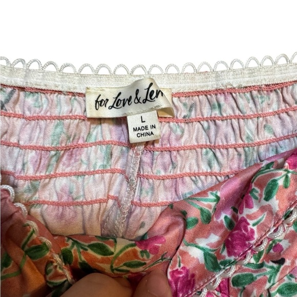 🌸 For Love & Lemons Antonia Mini Dress Pink Size L NWOT 💕✨ - Picture 5 of 5